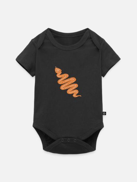 DOWN UNDER SNAKE - Baby Premium Kurzarmbody - Schwarz