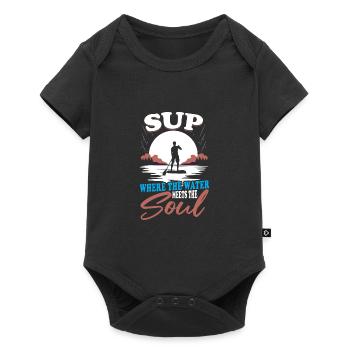 Stand up paddle Sports nautiques Racing Sup Pop - Body à manches courtes Premium Bébé - noir - Devant