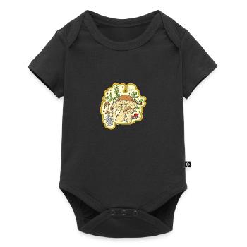 Champignon des années 90 - Body à manches courtes Premium Bébé - noir - Devant