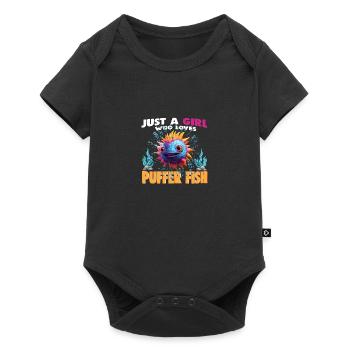 Just a Girl who Loves PUFFER FISH - Baby Premium short-sleeve bodysuit - black - Front