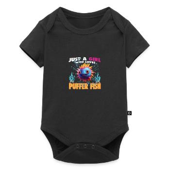 Just a Girl who Loves PUFFER FISH - Baby Premium short-sleeve bodysuit - black - Front