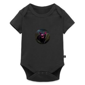 Tasmanian devil in the grass - Baby Premium short-sleeve bodysuit - black - Front