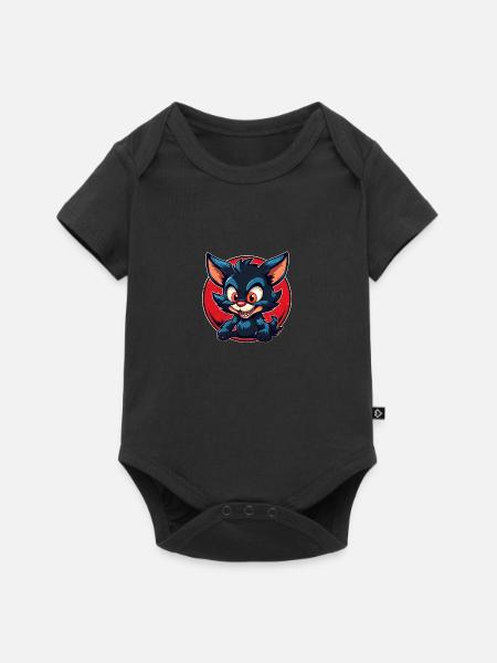 Super mignon tasmanian Devil style rétro - Body à manches courtes Premium Bébé - noir