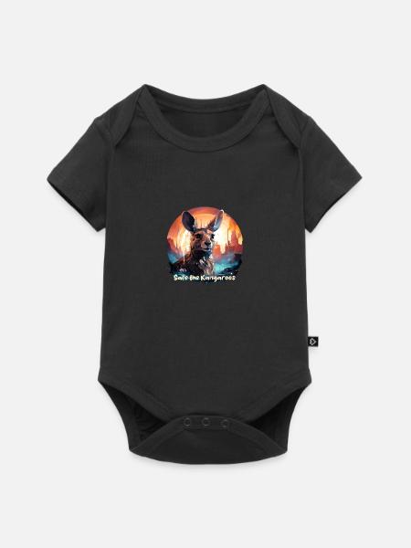 Safe the Kangaroos - Baby Premium Kurzarmbody - Schwarz