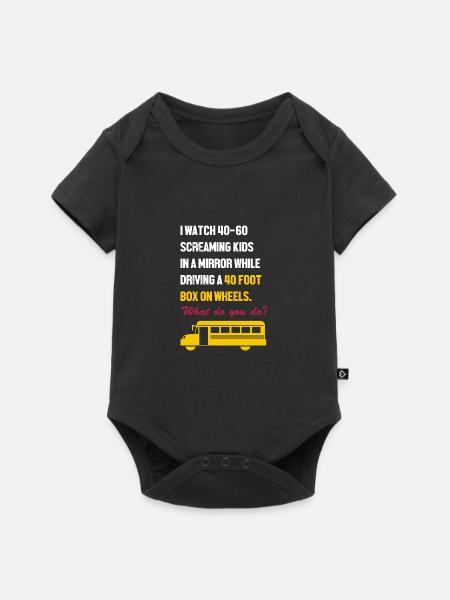 Schulbusfahrer Schulbus - Baby Premium Kurzarmbody - Schwarz