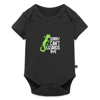 Sorry Can't Lizards Bye - Baby Premium Kurzarmbody - Schwarz - Vorne