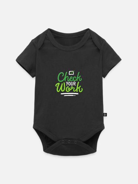 Check Your Work - Baby Premium Kurzarmbody - Schwarz
