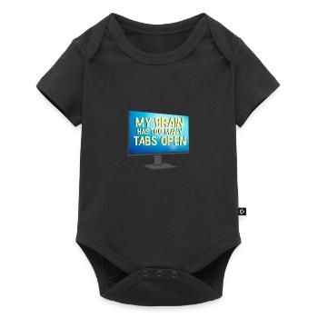 My Brain Has Too Many Tabs Open - Baby Premium Kurzarmbody - Schwarz - Vorne