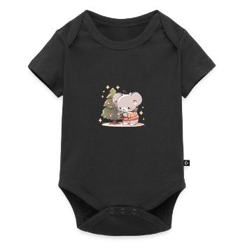Koala Bear Christmastree - Baby Premium short-sleeve bodysuit - black - Front