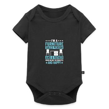 Je suis un vendeur de meubles et un père - Body à manches courtes Premium Bébé - noir - Devant