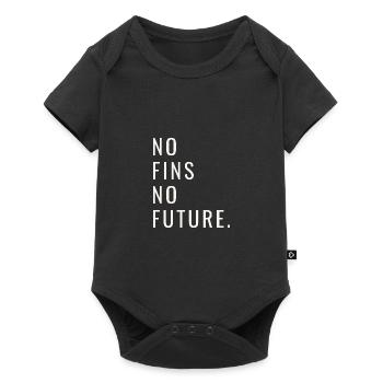 No Fins No Future Safe Sharks - Baby Premium Kurzarmbody - Schwarz - Vorne