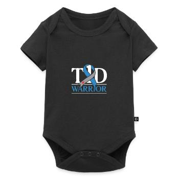 Type 1 Diabetes T1D Warrior - Baby Premium Kurzarmbody - Schwarz - Vorne