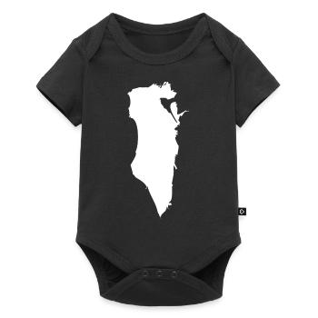 Bahrain map flag - Baby Premium short-sleeve bodysuit - black - Front