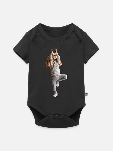 Cocker Spaniel - Baby Premium Kurzarmbody - Schwarz