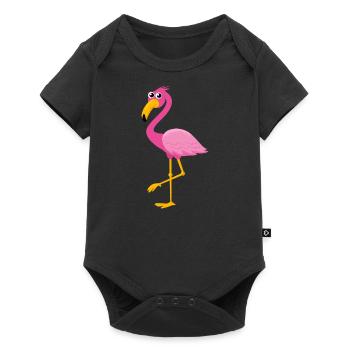 Great Flamingo Holiday Hawaii Animal Motif Cartoon - Baby Premium short-sleeve bodysuit - black - Front