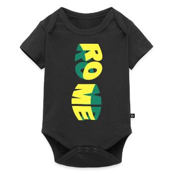 Rome Rome Italie Ville Skyline Font Coloré - Body à manches courtes Premium Bébé - noir - Devant
