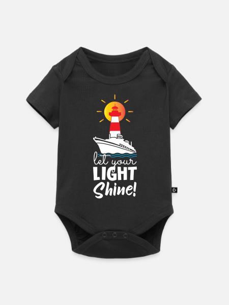 Let Your Light Shine Lighthouse - Baby Premium Kurzarmbody - Schwarz