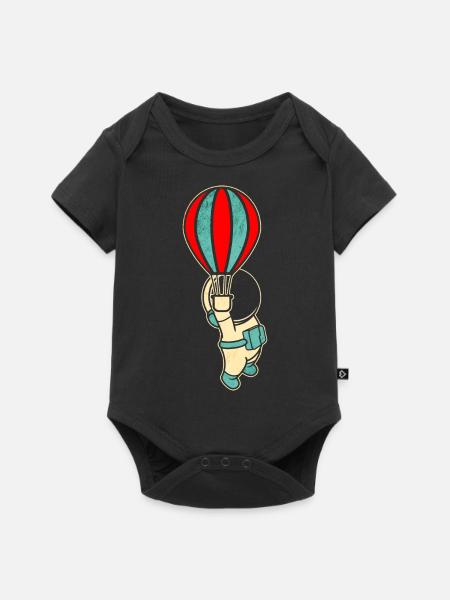 Astronaute Astronaute Montgolfière Astronaute - Body à manches courtes Premium Bébé - noir