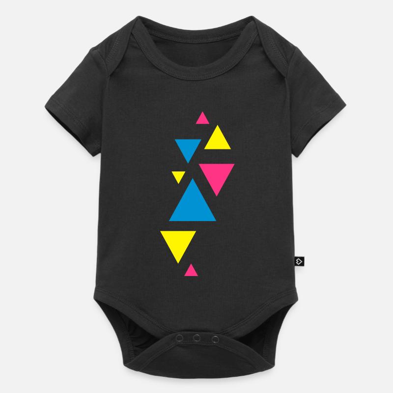 trois formes eckedesign hippie - Body à manches courtes Premium Bébé - noir