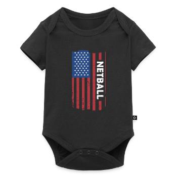 Sports Us Flag Netball - Baby Premium short-sleeve bodysuit - black - Front