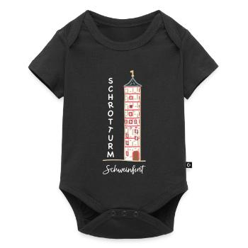 Schweinfurt, iconic Schrotturm, Bavaria - Baby Premium short-sleeve bodysuit - black - Front