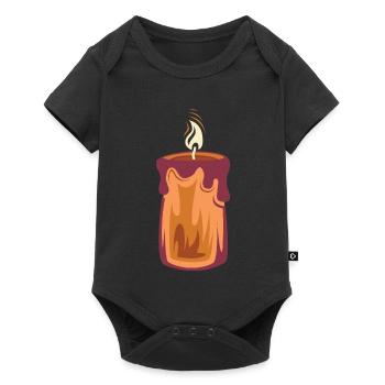 Candle Christmas Light Illustration 1st Advent - Baby Premium short-sleeve bodysuit - black - Front