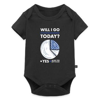 Sport Will I Go Snowboarding Today Snowboarding - Baby Premium short-sleeve bodysuit - black - Front