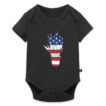 Jardinier Us Drapeau Jardinage - Body à manches courtes Premium Bébé - noir - Devant