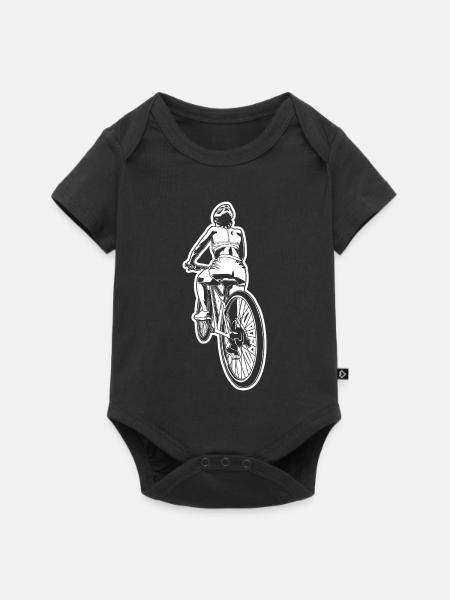 Radsportliebhaberin - Baby Premium Kurzarmbody - Schwarz
