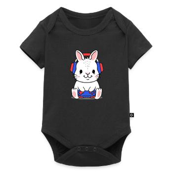 Rabbit Gambles - Baby Premium short-sleeve bodysuit - black - Front