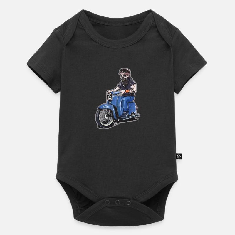 Zweitackt forever - Baby Premium Kurzarmbody - Schwarz