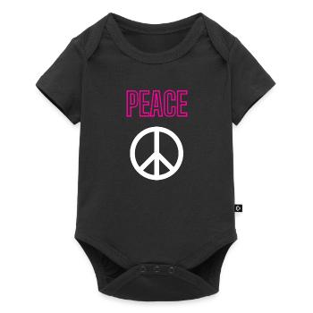 Paix - Creux - Façade seulement - Body à manches courtes Premium Bébé - noir - Devant