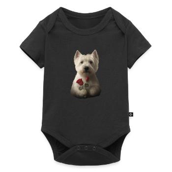 Westie Valentine's Day - Baby Premium short-sleeve bodysuit - black - Front