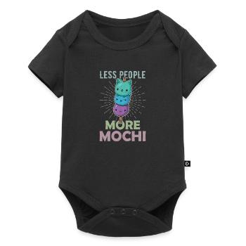 Mochi Japanische Küche Asien Spruch Reis Eis - Baby Premium Kurzarmbody - Schwarz - Vorne