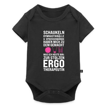 Ergotherapeutin Beruf Physiotherapeutin Geschenk - Baby Premium Kurzarmbody - Schwarz - Vorne