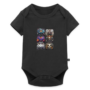 Funny Halloween Gaming Controller Set - Baby Premium short-sleeve bodysuit - black - Front