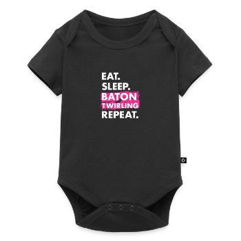 Baton Twirler Eat Sleep Baton Twirling - Baby Premium short-sleeve bodysuit - black - Front