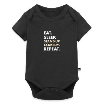 Comedian Eat Sleep Stand Up Comedy - Baby Premium Kurzarmbody - Schwarz - Vorne