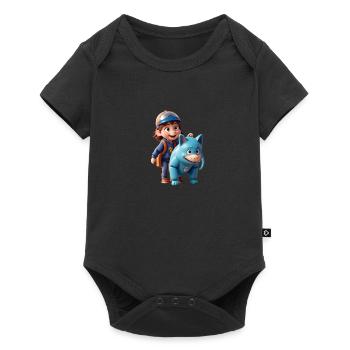 2 Extraordinary Adventure Friends - Baby Premium short-sleeve bodysuit - black - Front