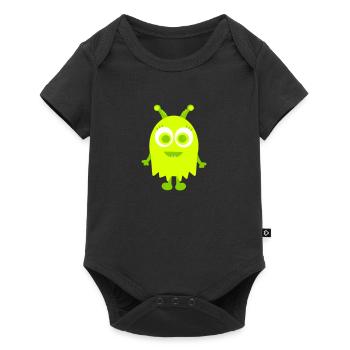 Monster - Baby Premium Kurzarmbody - Schwarz - Vorne