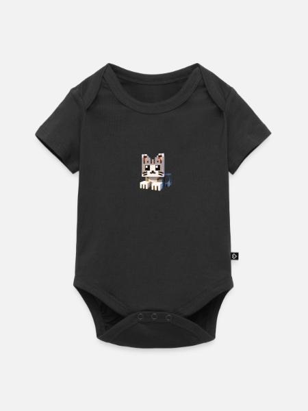 Pixel 2 Chat - Baby Premium Kurzarmbody - Schwarz