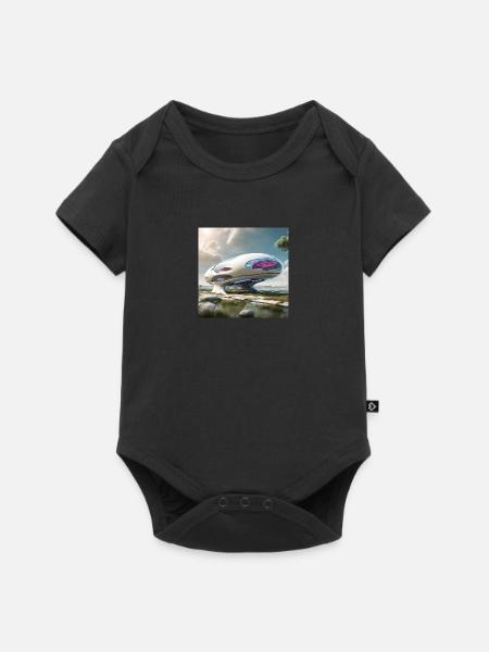 Utopian Future - Baby Premium Kurzarmbody - Schwarz