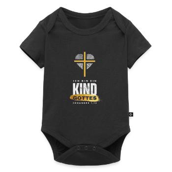 Kind Gottes Gold - Baby Premium Kurzarmbody - Schwarz - Vorne
