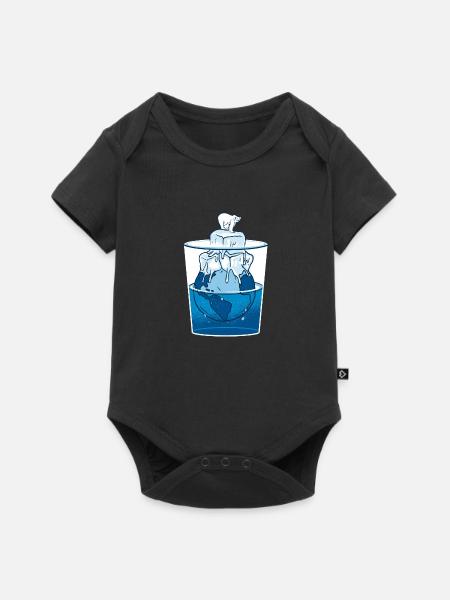 Green Planet Tshirt "Melting Future" - Baby Premium Kurzarmbody - Schwarz