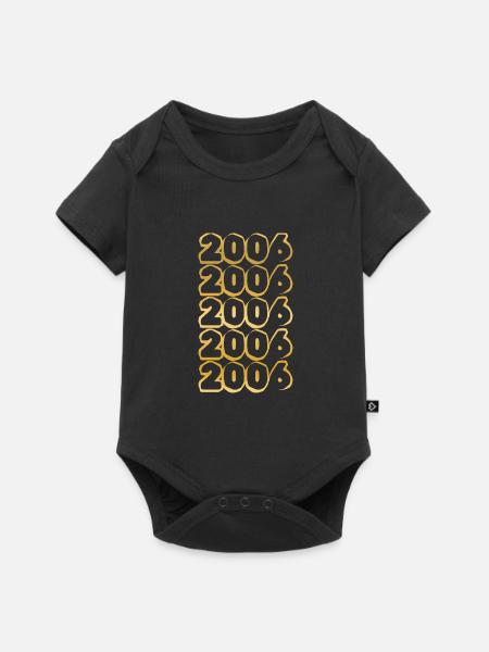 Jahreszahl 2006 - Baby Premium Kurzarmbody - Schwarz