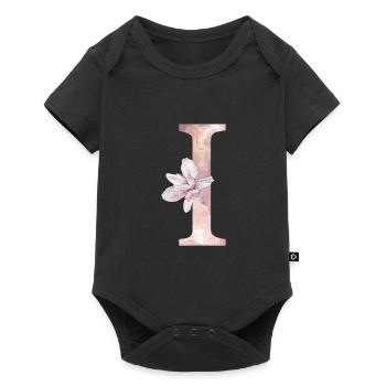 Buchstabe I - Baby Premium Kurzarmbody - Schwarz - Vorne