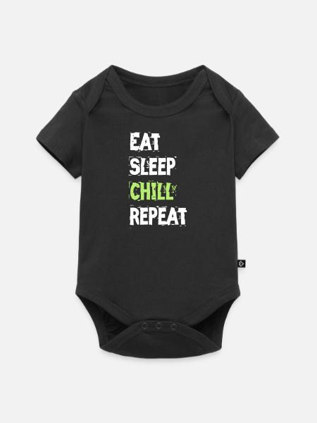 Chillen - Baby Premium Kurzarmbody - Schwarz