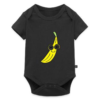 banane - Baby Premium Kurzarmbody - Schwarz - Vorne