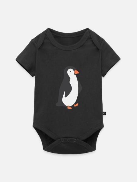 Pinguin - Baby Premium Kurzarmbody - Schwarz