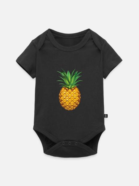Ananas - Baby Premium Kurzarmbody - Schwarz